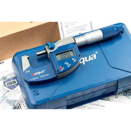 H & H Industrial Products Dasqua 0-25mm/0-1" IP65 Digital Outside Micrometer 4410-1105